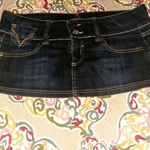 BERSHKA DENIM MINI SKIRT